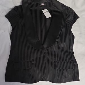 Vanity Black Striped Blazer